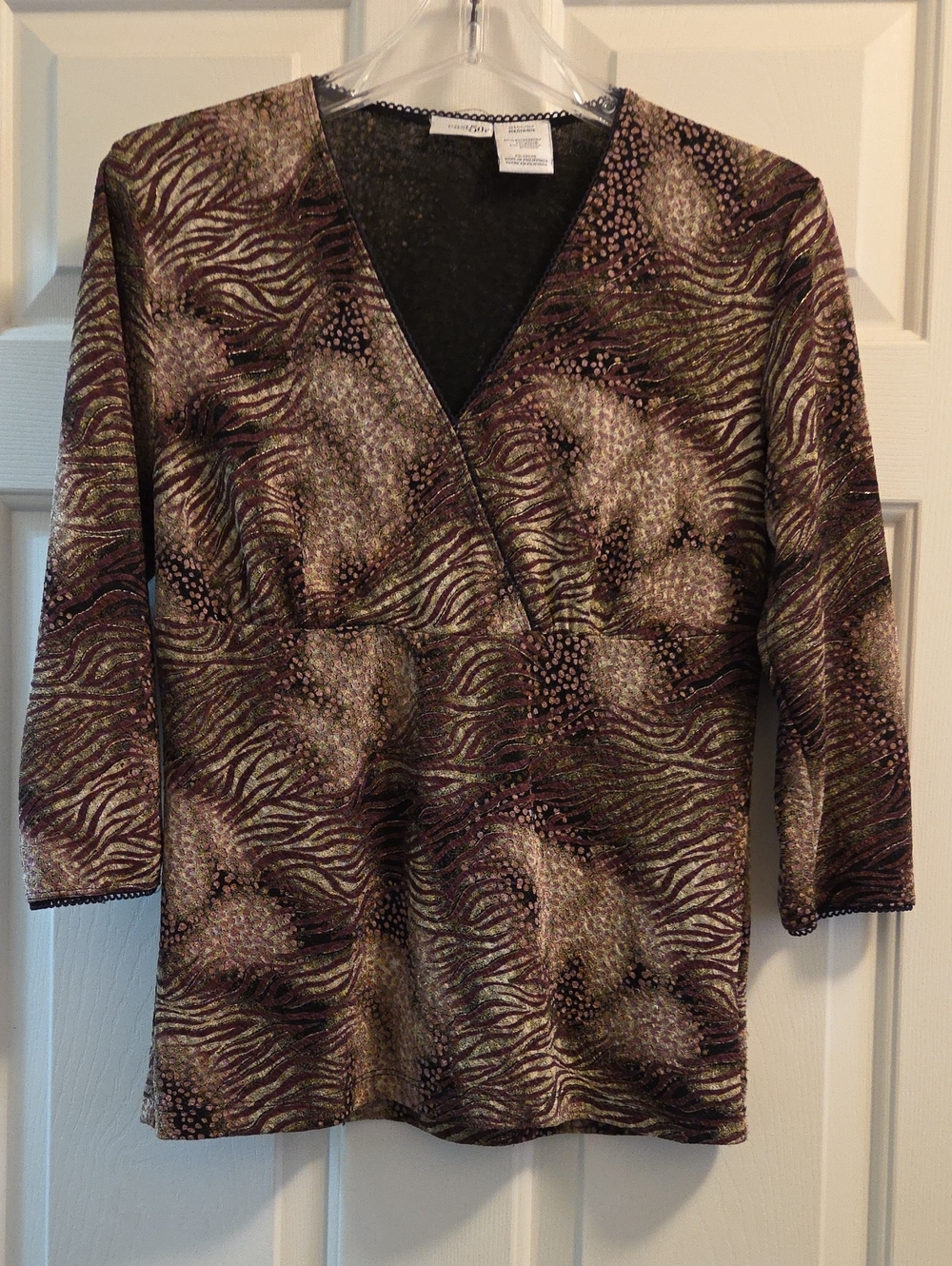 Plum Animal Print Top